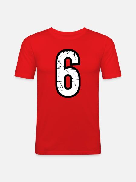 6 - Men's Slim Fit T-Shirt - red