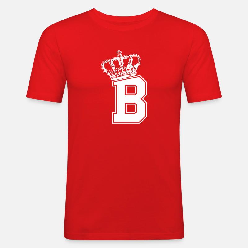 Buchstabe B King - Männer Slim Fit T-Shirt - Rot