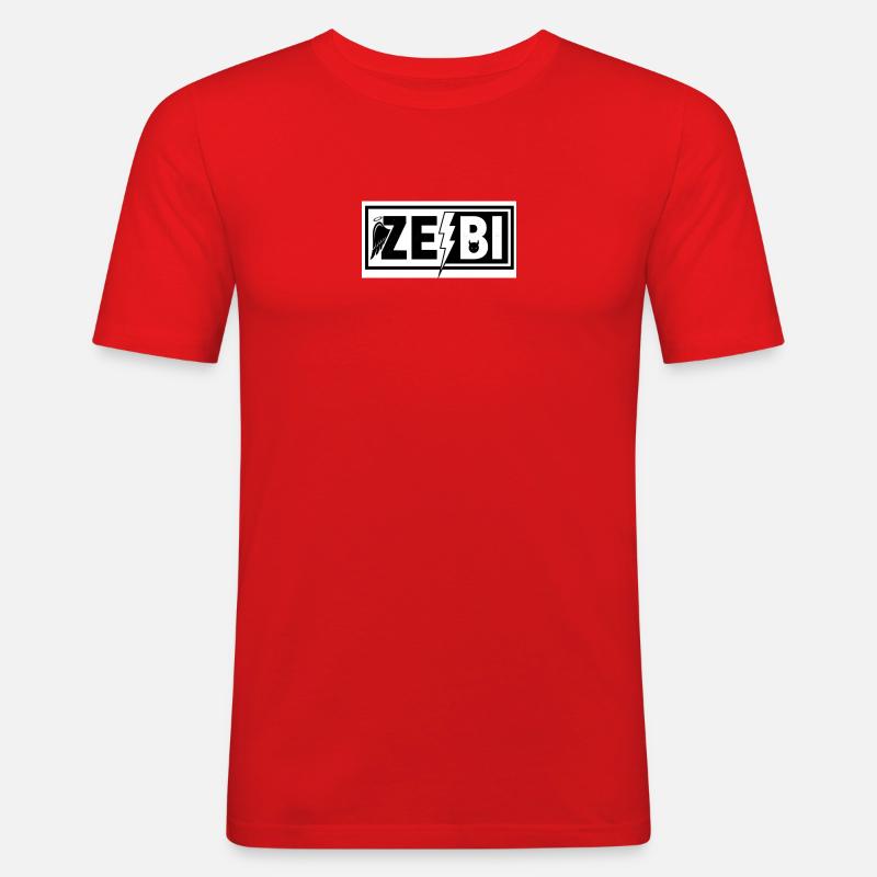 ZeBi Wings und Lightning Devil - Männer Slim Fit T-Shirt - Rot