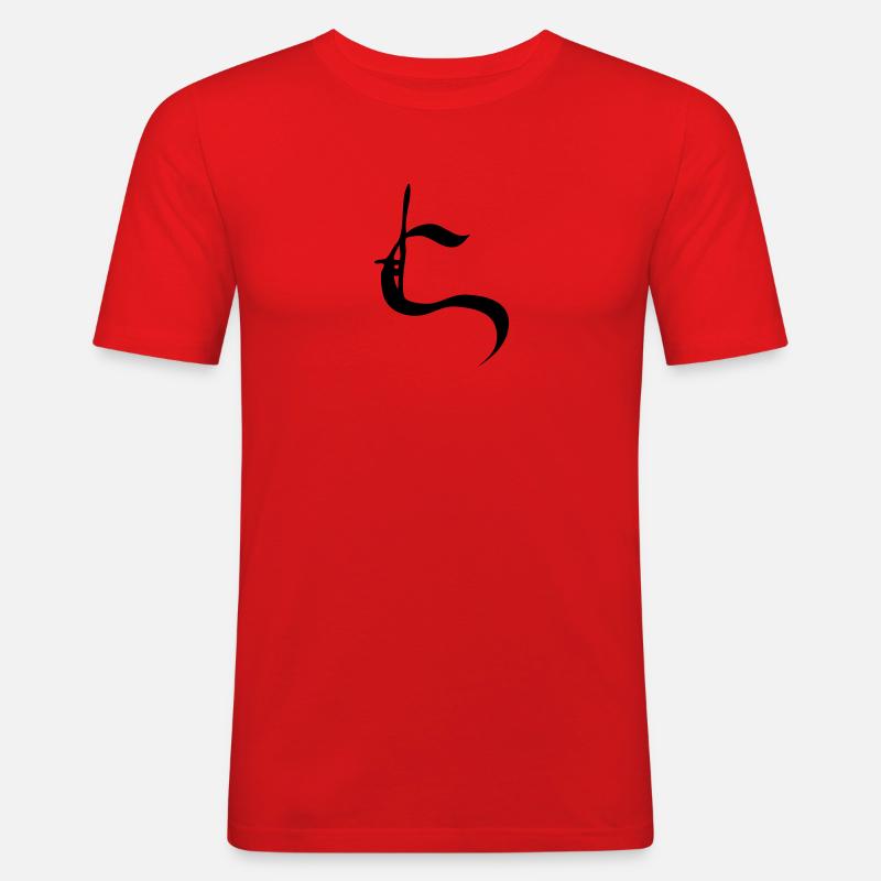 C - Männer Slim Fit T-Shirt - Rot