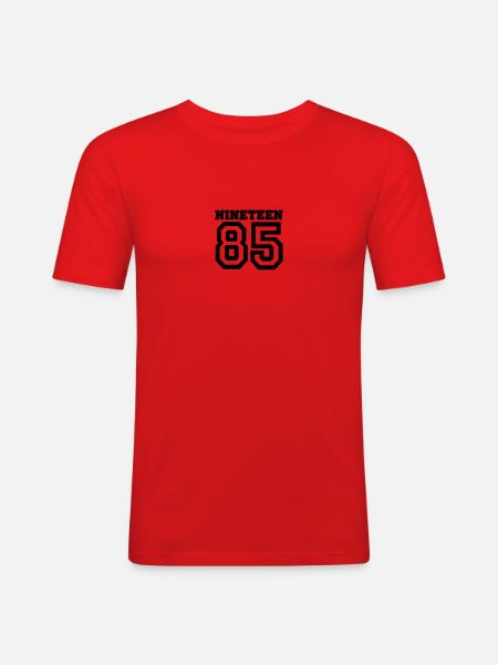 1985 - Männer Slim Fit T-Shirt - Rot