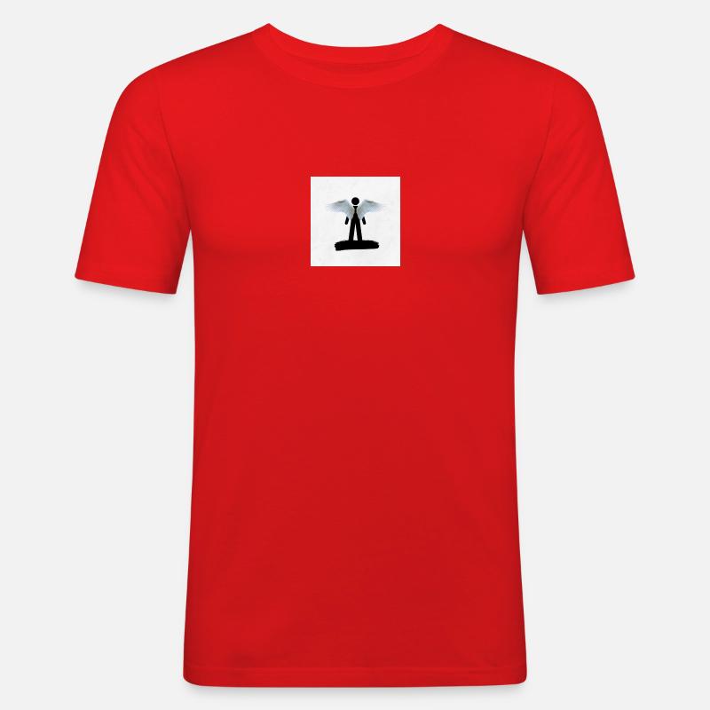 Simple Angle - Männer Slim Fit T-Shirt - Rot