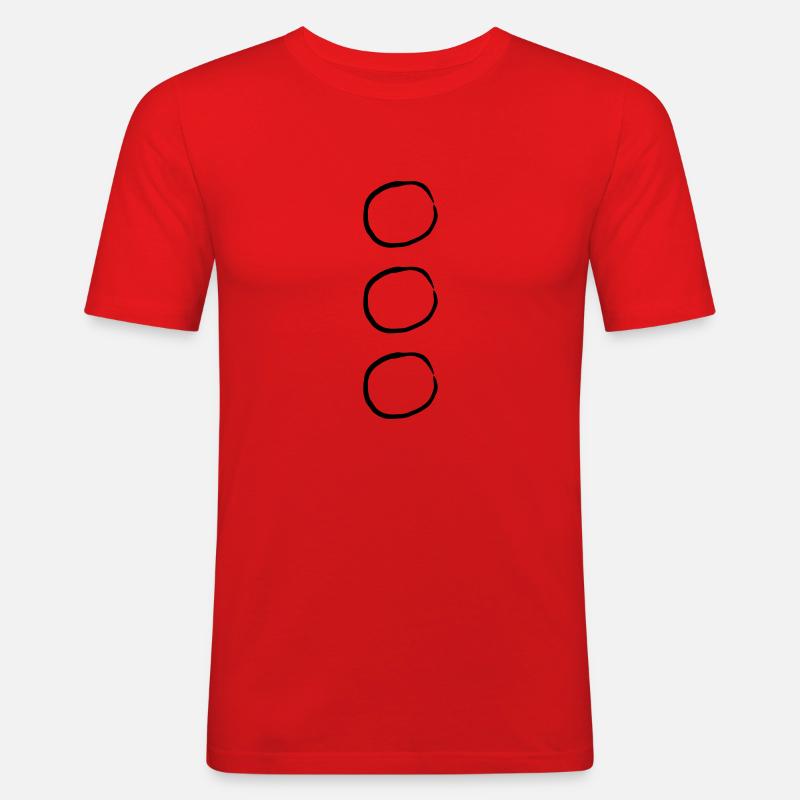 Choose Circles - Männer Slim Fit T-Shirt - Rot