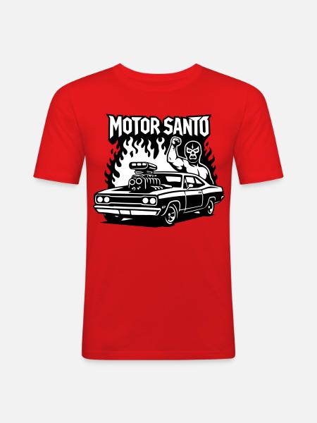 Motor Santo Fire Hotrod - Men's Slim Fit T-Shirt - red