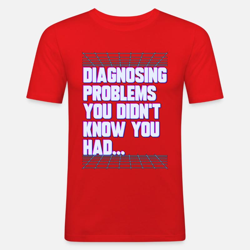 Nurse Practitioner Diagnosing Problems Nursing - Männer Slim Fit T-Shirt - Rot