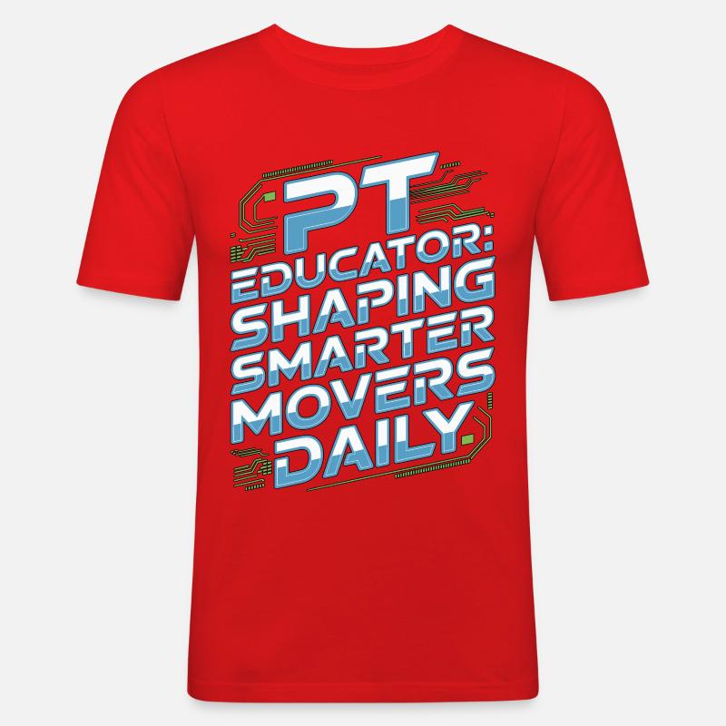 PT Educator Shaping Smarter Movers PT Instructor - Men's Slim Fit T-Shirt - red