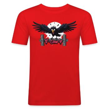 F-Caw-F Graffiti Raven Appearance - Men's Slim Fit T-Shirt - red - Front - Jaron (178cm)