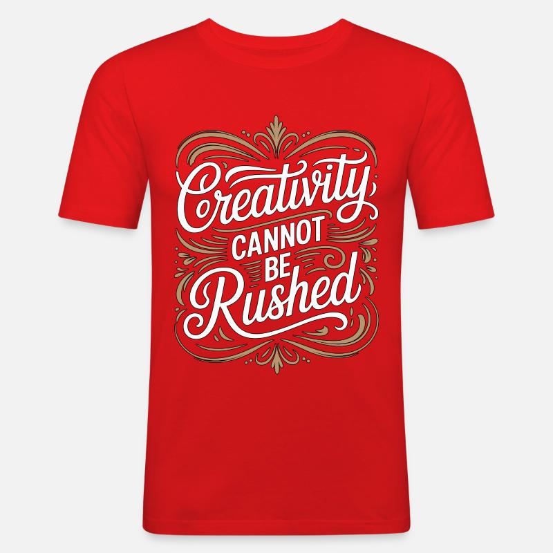 Graphic Designer Creativity Cannot Visual Artist - Men's Slim Fit T-Shirt - red