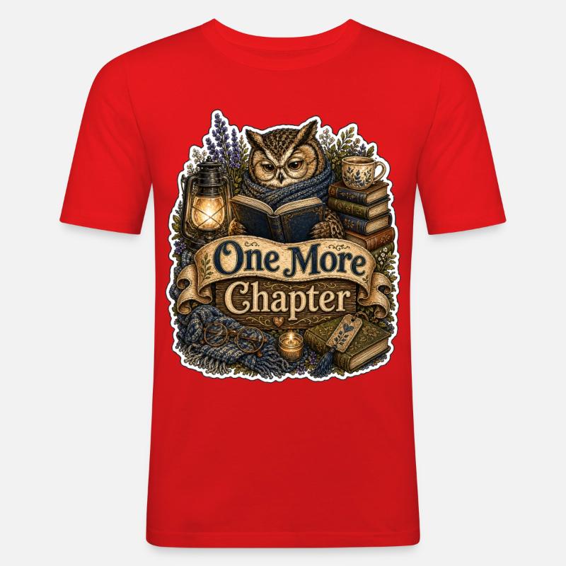 One More Chapter - Männer Slim Fit T-Shirt - Rot