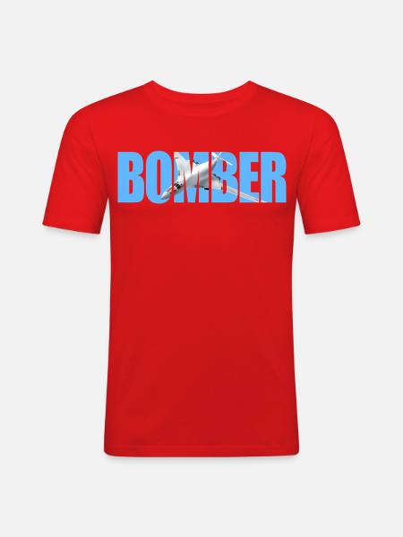 Bomber Tu-160 - Men's Slim Fit T-Shirt - red