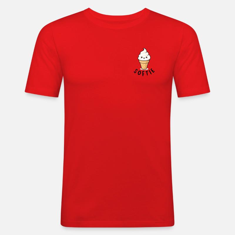 Softie Softeis Lover Eiscreme Icon Geschenk - Männer Slim Fit T-Shirt - Rot
