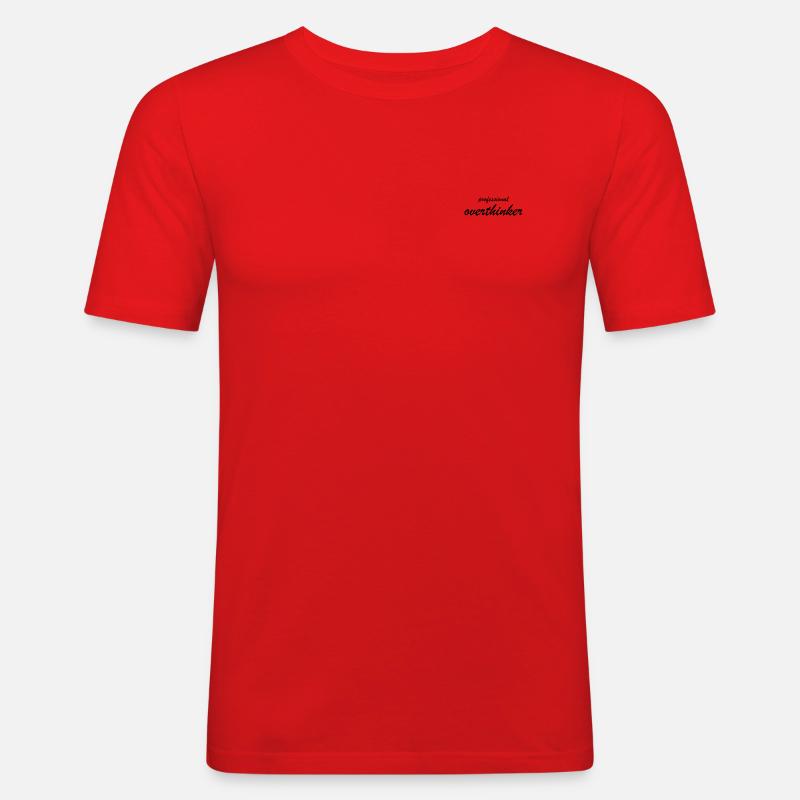 PROFESSIONAL OVERTHINKER - Männer Slim Fit T-Shirt - Rot