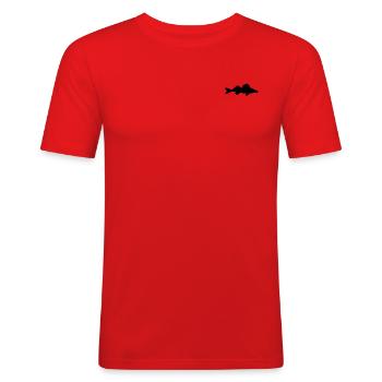 Zander schwarz - Männer Slim Fit T-Shirt - Rot - Vorne - Jaron (178cm)