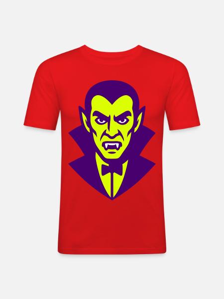 Dracula Illustration - Men's Slim Fit T-Shirt - red