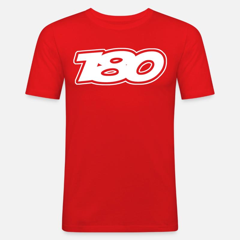 One Hundred And Eighty - Männer Slim Fit T-Shirt - Rot