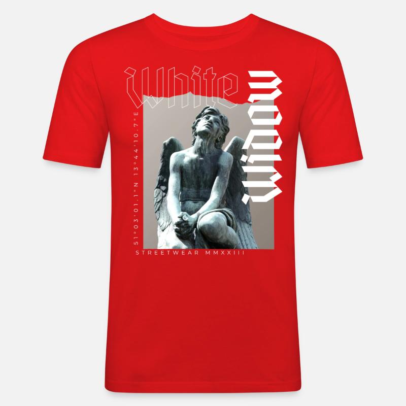 White Widow - Männer Slim Fit T-Shirt - Rot