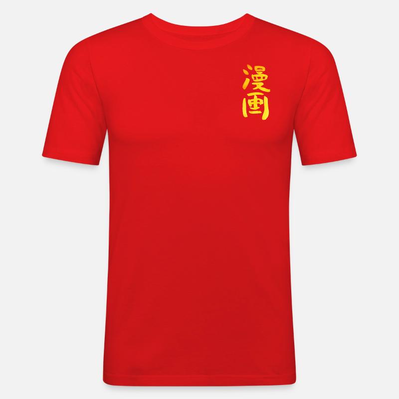 Manga - Men's Slim Fit T-Shirt - red