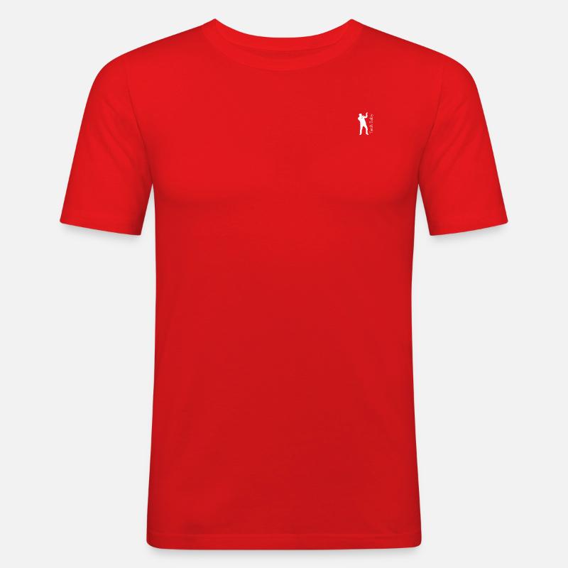 Yeah Baby check it out - Männer Slim Fit T-Shirt - Rot