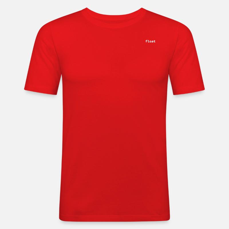 Float White - Männer Slim Fit T-Shirt - Rot
