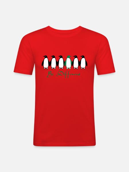 Be Different - Männer Slim Fit T-Shirt - Rot