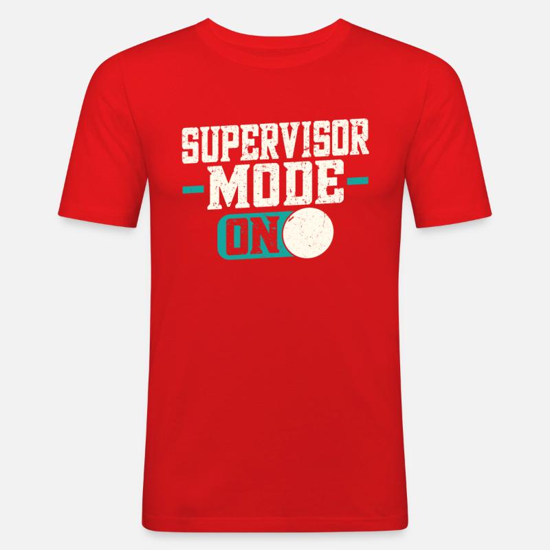 Supervisor Mode On - Männer Slim Fit T-Shirt - Rot