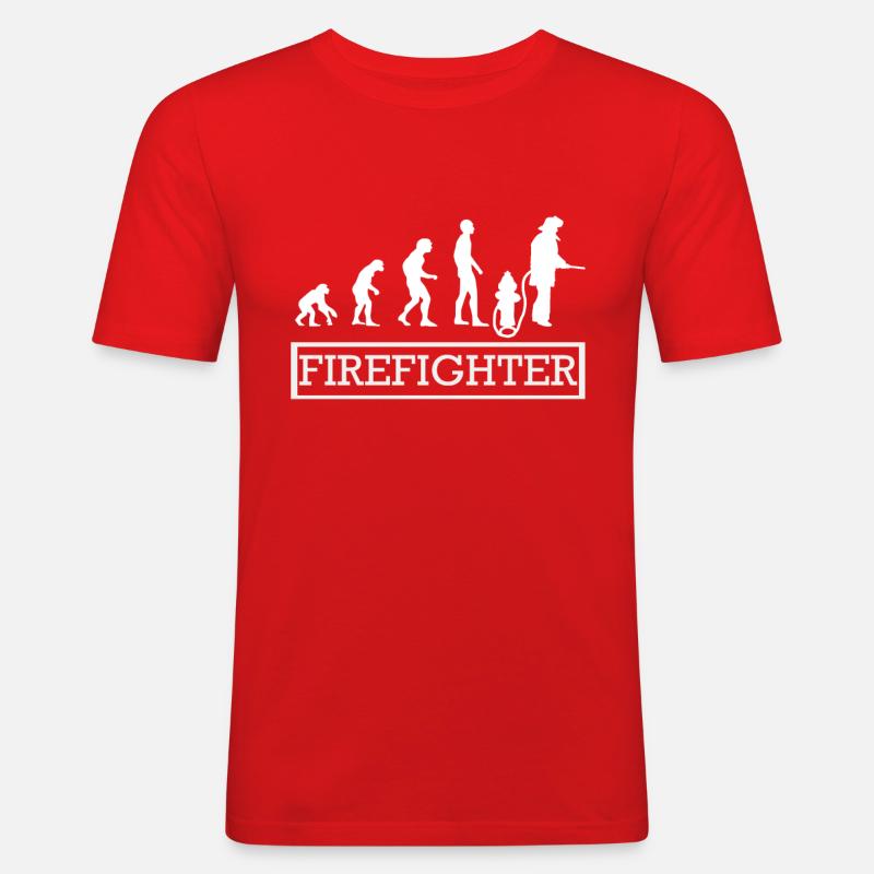 Fire department evolution - Men's Slim Fit T-Shirt - red