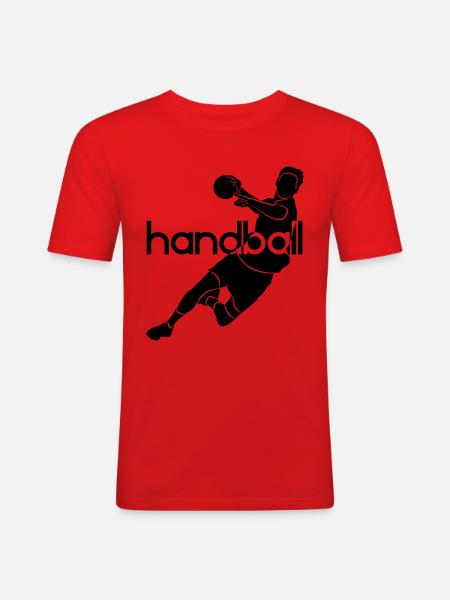 STYL - Männer Slim Fit T-Shirt - Rot