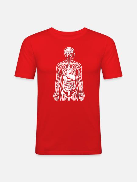Medicine - Body - Men's Slim Fit T-Shirt - red