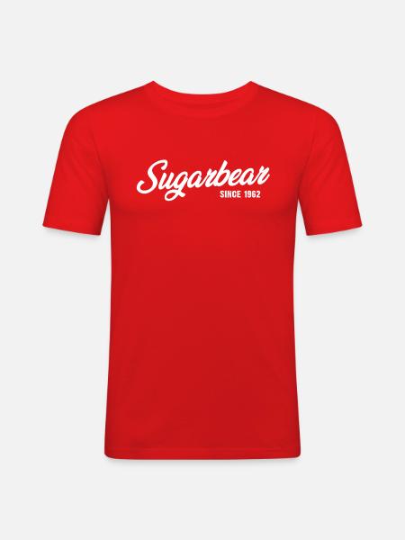 Funny Sugarbear Since 1962 - Men's Slim Fit T-Shirt - red