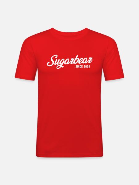 Funny Sugarbear Since 2028 - Men's Slim Fit T-Shirt - red
