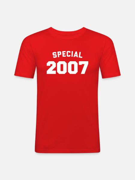 Funny Birthday Special 2007 - Men's Slim Fit T-Shirt - red