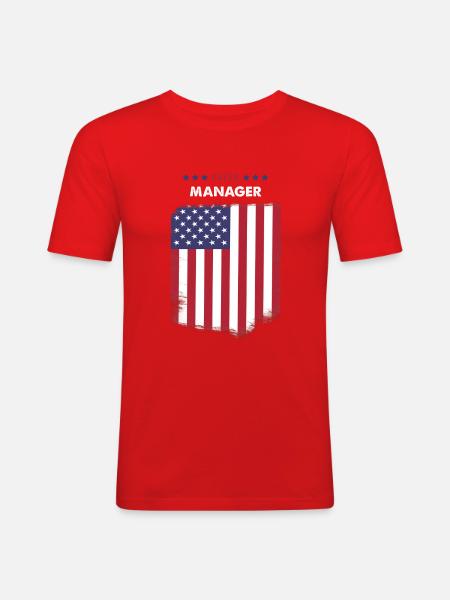 Wähler-Manager - Männer Slim Fit T-Shirt - Rot