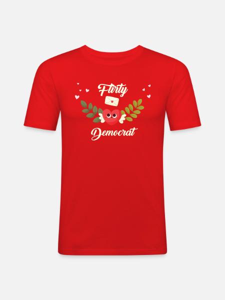 Flirty Democrat - Men's Slim Fit T-Shirt - red