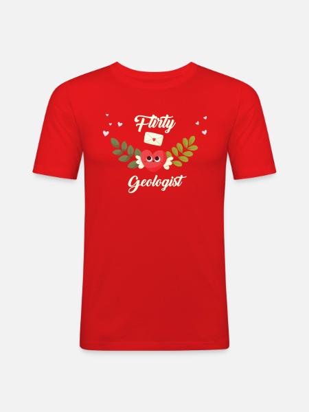 Flirty Geologist - Men's Slim Fit T-Shirt - red