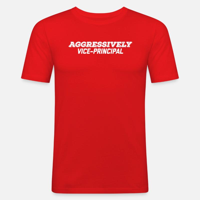 Aggressiver Vizedirektor - Männer Slim Fit T-Shirt - Rot