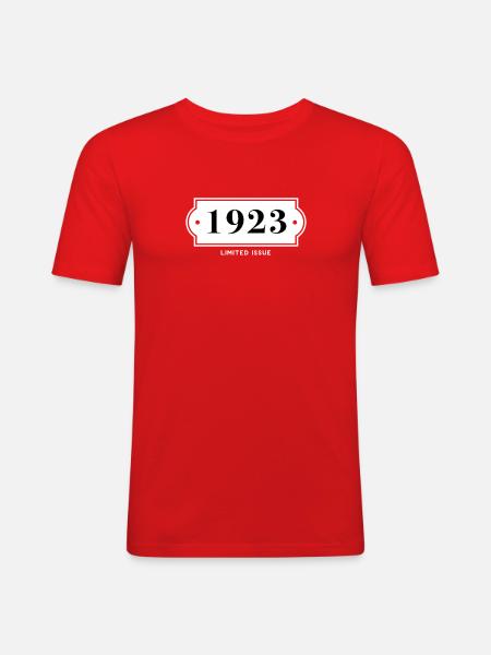 Funny Birthday Limited Issue 1923 - Men's Slim Fit T-Shirt - red