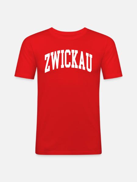Zwickau - Men's Slim Fit T-Shirt - red