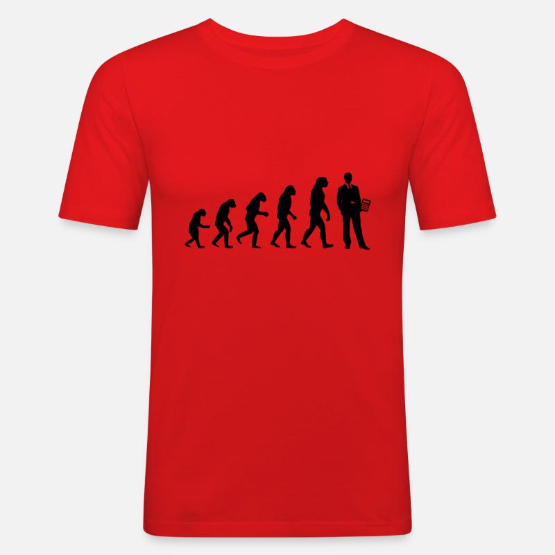 Comptable Auditeur Évolution Cadeau - T-shirt près du corps Homme - rouge