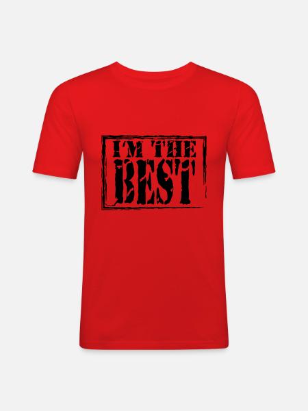 I'm the best - Männer Slim Fit T-Shirt - Rot