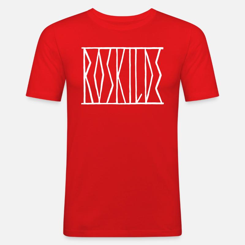 Roskilde - Männer Slim Fit T-Shirt - Rot