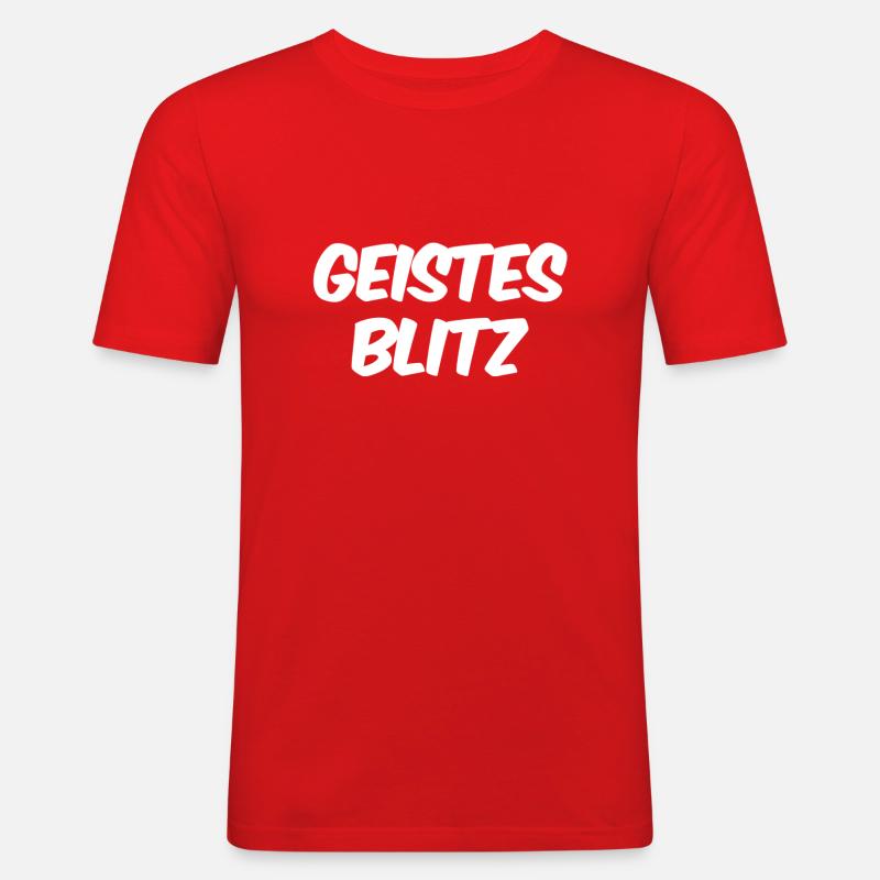 ich hatte eine super Idee - Männer Slim Fit T-Shirt - Rot