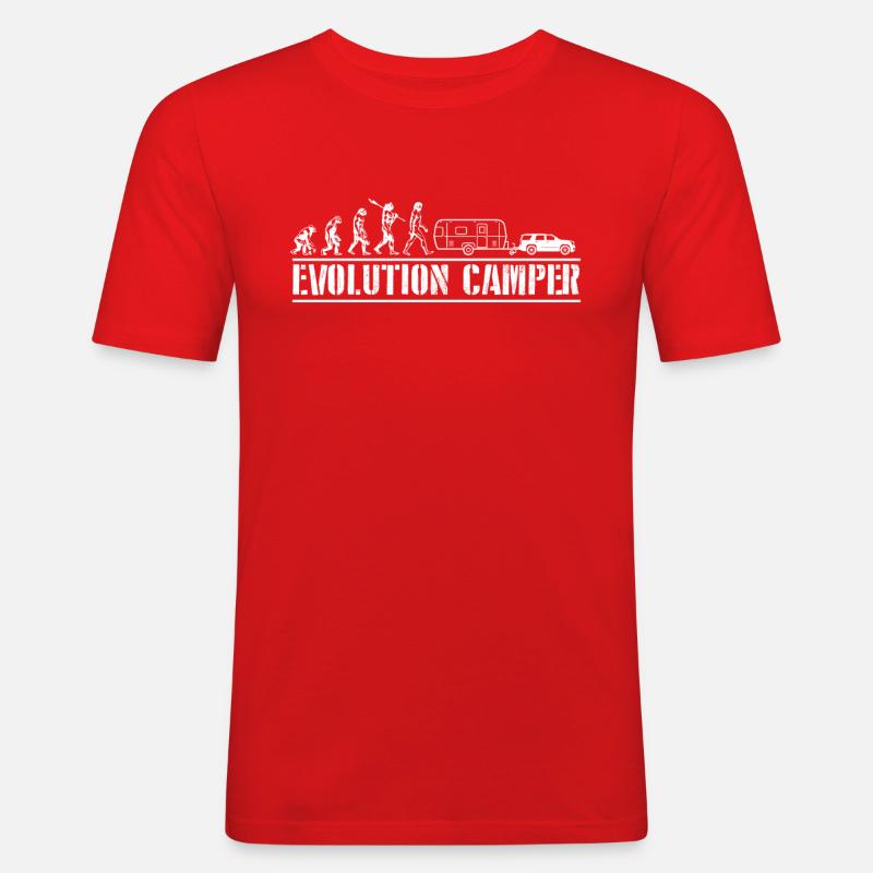 Evolution Camper Camping - Men's Slim Fit T-Shirt - red