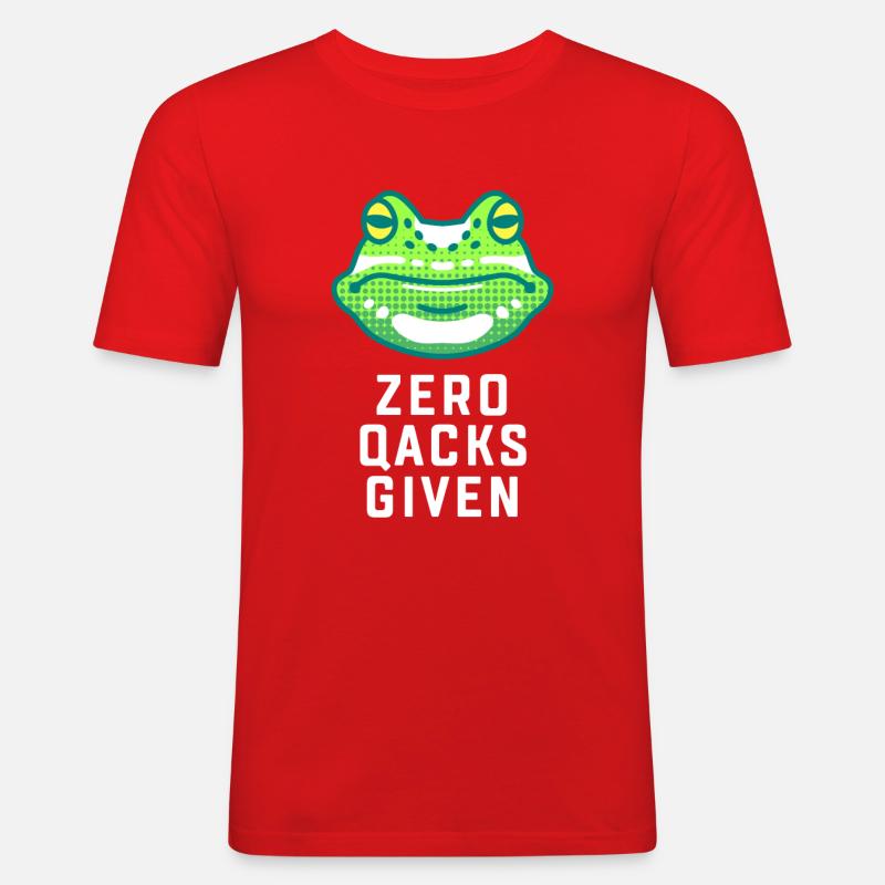 Zero Quacks given v1 - Männer Slim Fit T-Shirt - Rot