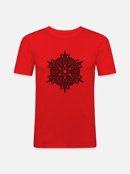 RF319BLACKUK - Men's Slim Fit T-Shirt - red