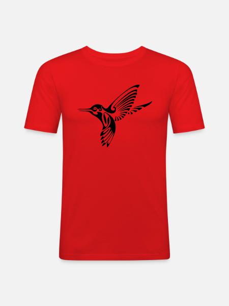 humming-bird - Men's Slim Fit T-Shirt - red