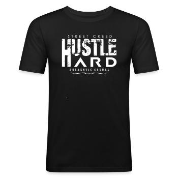 street creed1 02 - Men's Slim Fit T-Shirt - black - Front - Nik (191cm)