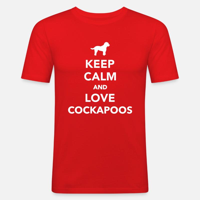 Cockapoo - Men's Slim Fit T-Shirt - red