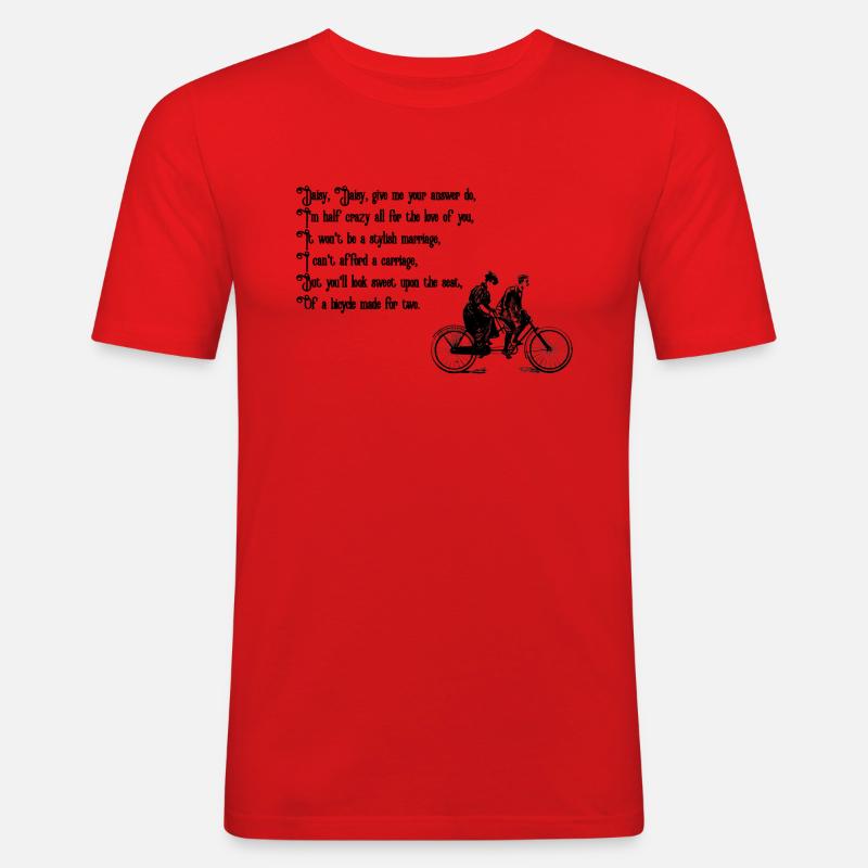Gänseblümchen Gänseblümchen (schwarzer Text) - Männer Slim Fit T-Shirt - Rot