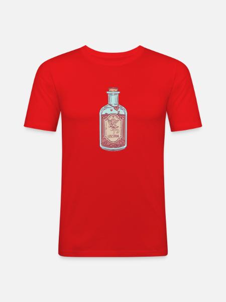 Liebestrunk - Männer Slim Fit T-Shirt - Rot