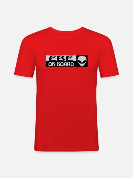 EBE ON BOARD - Men's Slim Fit T-Shirt - red